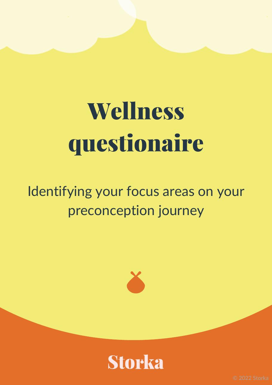 Selected illustrated preview from Storka's preconception wellness questionnaire