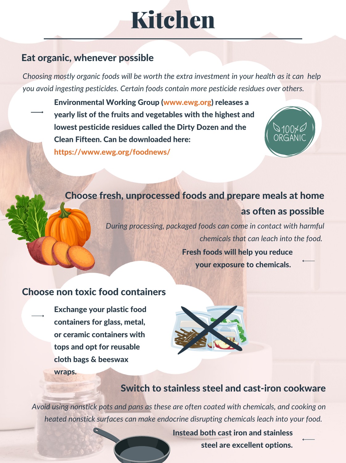 Selected Storka guide showing practical ways to reduce exposure in the kitchen